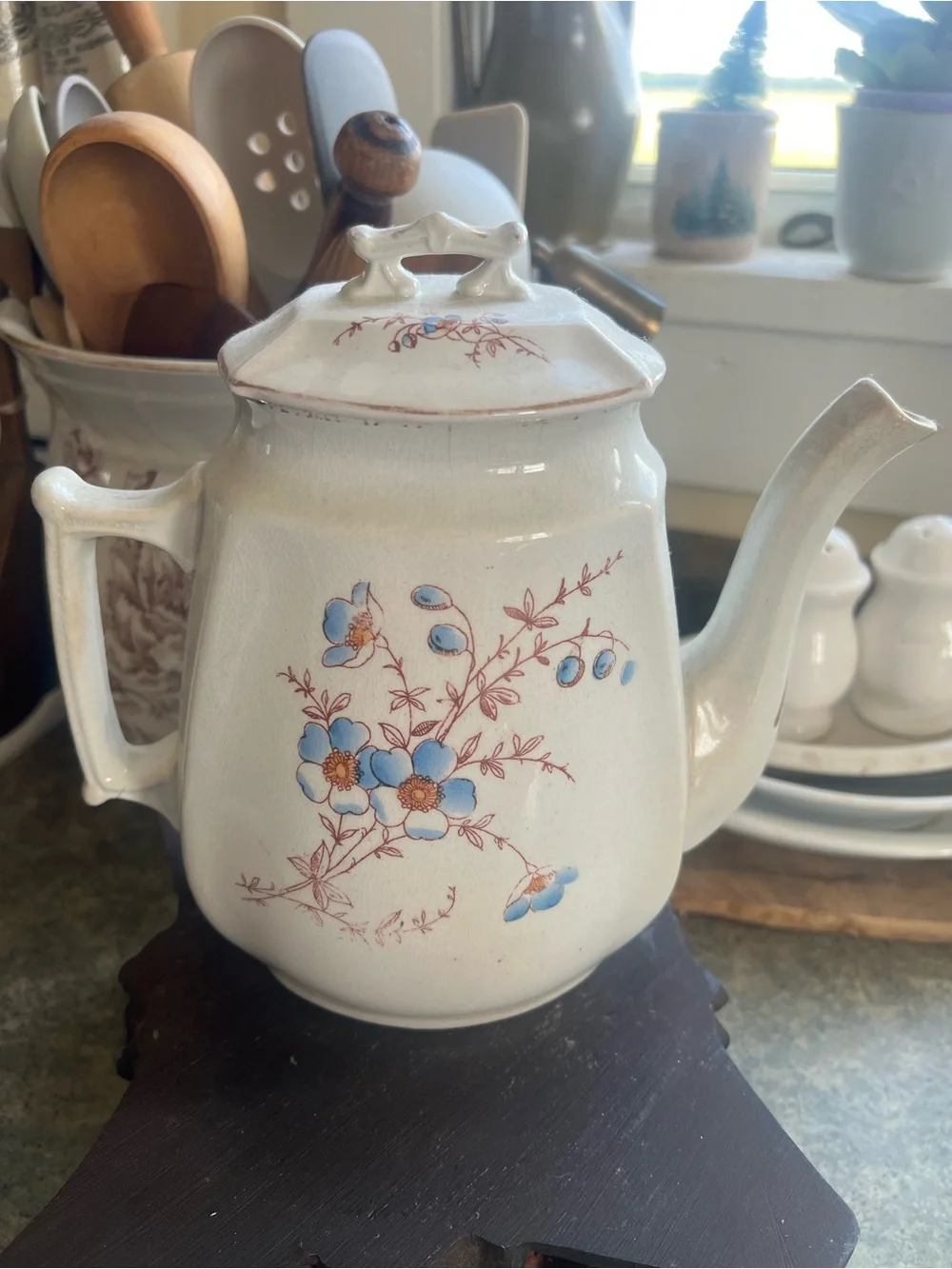 Antique Dresden China Co. Ironstone Coffee Pot